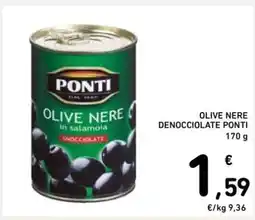 Spazio Conad OLIVE NERE DENOCCIOLATE PONTI offerta