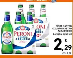 Spazio Conad BIRRA NASTRO AZZURRO/NASTRO AZZURRO 0.0 offerta