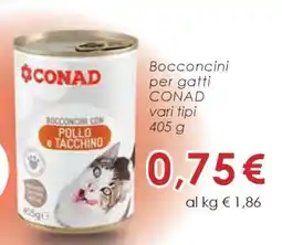 Conad Bocconcini per gatti CONAD offerta