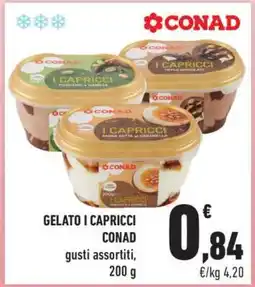 Conad GELATO I CAPRICCI CONAD offerta