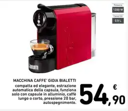 Spazio Conad MACCHINA CAFFE’ GIOIA BIALETTI offerta