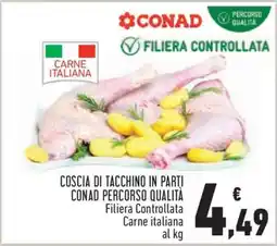 Conad Coscia di Tacchino in Parti offerta