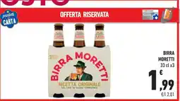 Conad BIRRA MORETTI offerta