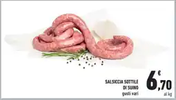 Conad SALSICCIA SOTTILE DI SUINO offerta