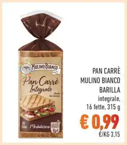 Conad PAN CARRÈ MULINO BIANCO BARILLA offerta