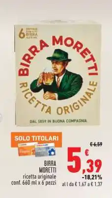 Conad BIRRA MORETTI offerta