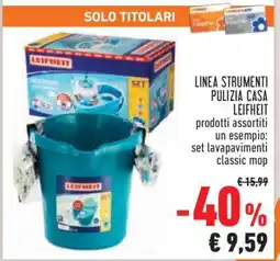 Conad LINEA STRUMENTI PULIZIA CASA LEIFHEIT offerta