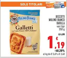 Conad Biscotti Mulino Bianco Barilla offerta