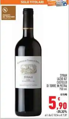 Conad Syrah Lazio IGT Castello di Torre in Pietra offerta