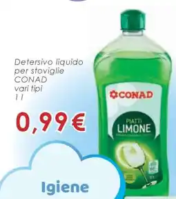 Conad Detersivo liquido per stoviglie CONAD offerta