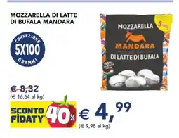 Esselunga Mozzarella di latte di bufala MANDARA offerta