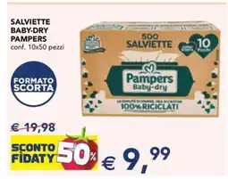 Esselunga SALVIETTE BABY-DRY PAMPERS offerta