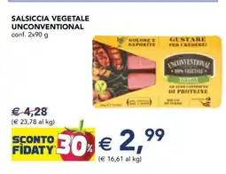 Esselunga SALSICCIA VEGETALE UNCONVENTIONAL offerta