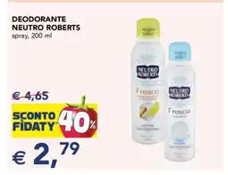 Esselunga DEODORANTE NEUTRO ROBERTS offerta