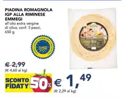 Esselunga PIADINA ROMAGNOLA IGP ALLA RIMINESE EMMEGI offerta