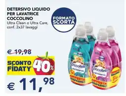Esselunga Detersivo Liquido per Lavatrice Coccolino offerta