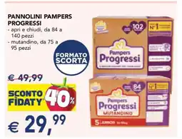 Esselunga Pannolini Pampers Progressi offerta
