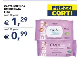 Esselunga CARTA IGIENICA UMIDIFICATA FRIA conf. 50 pezzi offerta