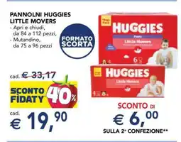 Esselunga Pannolini Huggies Little Movers offerta