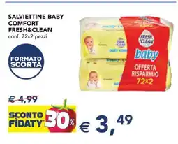 Esselunga SALVIETTINE BABY COMFORT FRESH & CLEAN offerta