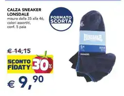Esselunga CALZA SNEAKER LONSDALE offerta