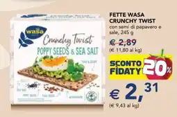Esselunga Fette Wasa Crunchy Twist offerta