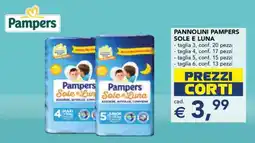 Esselunga PANNOLINI PAMPERS SOLE E LUNA offerta