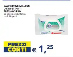 Esselunga SALVIETTINE MILLEUSI DISINFETTANTI FRESH&CLEAN offerta