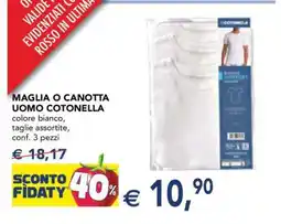 Esselunga MAGLIA O CANOTTA UOMO COTONELLA offerta