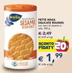 Esselunga FETTE WASA DELICATE ROUNDS offerta