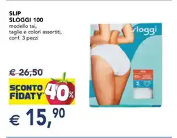 Esselunga SLIP SLOGGI 100 offerta