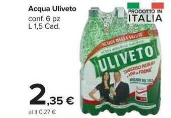 Carrefour Market Acqua minerale naturale 1500 g(ml) offerta