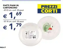 Esselunga PIATTI PIANI IN CARTONCINO offerta