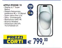 Esselunga Apple iPhone 15 offerta