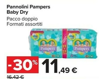 Carrefour Market Pampers pannolini baby dry offerta