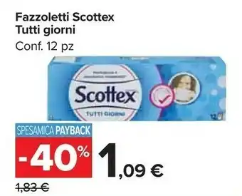 Carrefour Market Scottex fazzoletti offerta