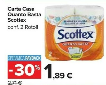 Carrefour Market Scottex carta casa quanto basta offerta