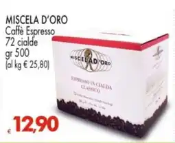 Despar MISCELA D'ORO Caffè Espresso 72 cialde offerta