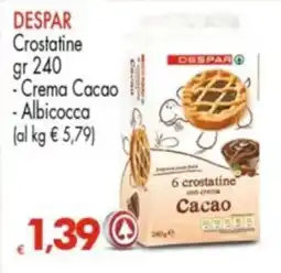 Despar DESPAR Crostatine -Crema Cacao -Albicocca offerta