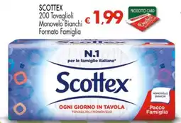 Despar SCOTTEX 200 Tovaglioli Monovelo Bianchi Formato Famiglia offerta