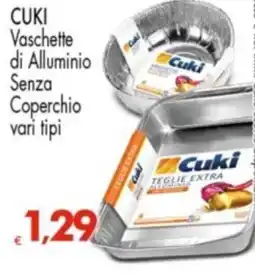 Despar CUKI Vaschette di Alluminio Senza Coperchio vari tipi offerta