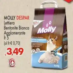 Despar MOLLY DESPAR Lettiera Bentonite Bianca Agglomerante offerta