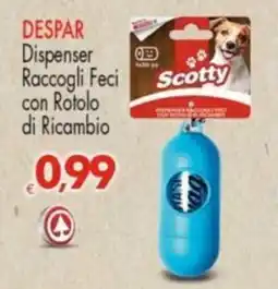 Despar DESPAR Dispenser Raccogli Feci con Rotolo di Ricambio offerta
