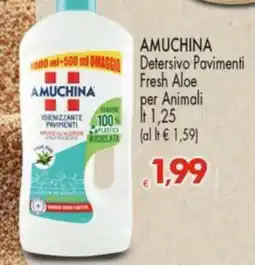 Despar AMUCHINA Detersivo Pavimenti Fresh Aloe per Animali offerta