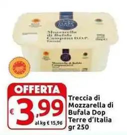Carrefour Express Treccia di Mozzarella di Bufala Dop Terre d'Italia offerta