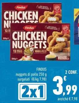 Conad FINDUS nuggets di pollo surgelati 2 conf offerta