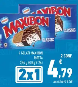 Conad 4 gelati MAXIBON MOTTA 2 conf. offerta