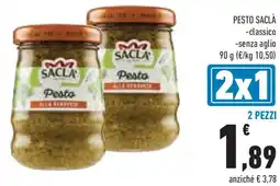 Conad PESTO SACLÀ classico senza aglio 2 pezzi offerta