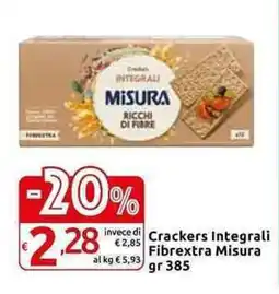 Carrefour Express Crackers Integrali Fibrextra Misura offerta