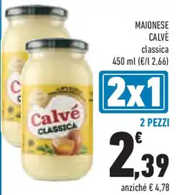 Conad Maionese CALVÈ classica 2 pezzi offerta